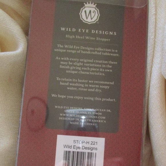 NEW Wild Eye Designs High Heel Glittery Red Wine / Bottle Stopper New in Box - Picture 4 of 6